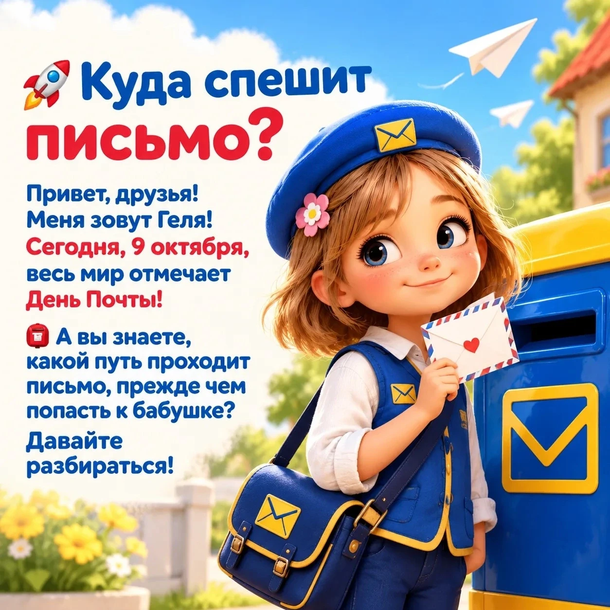 📮 9 октября — Всемирный день почты! 🎉