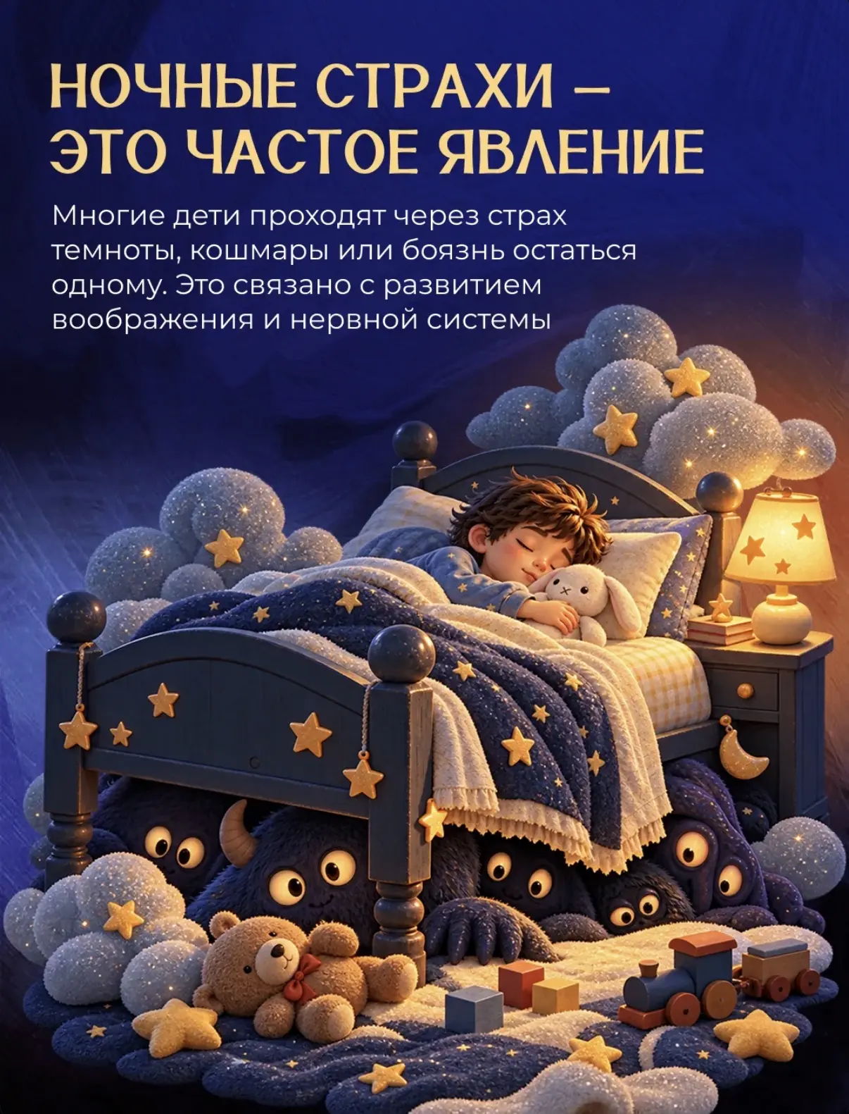 Ночью все страхи кажутся больше. Так психика ребёнка реагирует на то, что кажется ему н...