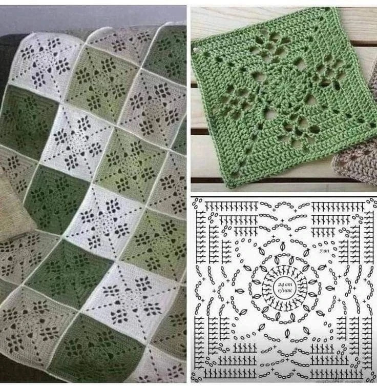 ПЛЕД КРЮЧКОМ. СХЕМА ВЯЗАНИЯ🧶🧶