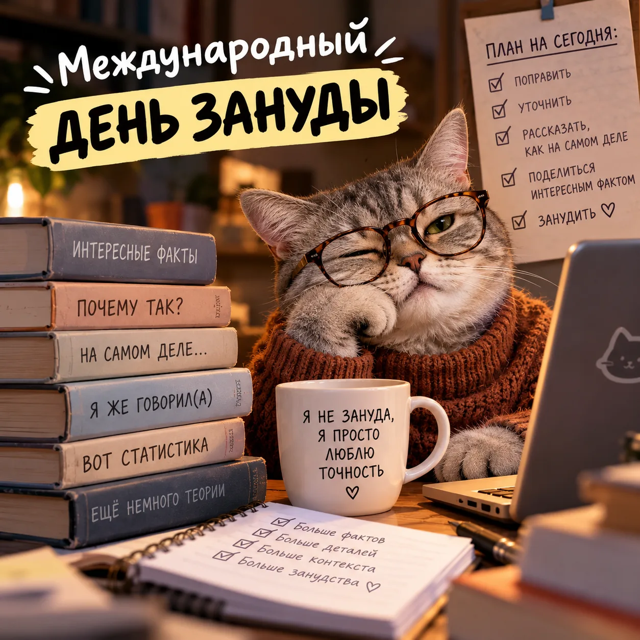 С Международным днём зануды! 📋🤓