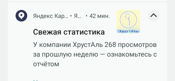 Статистика компании ХрустАль