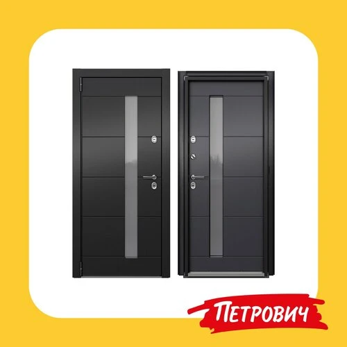 Дверь входная с терморазрывом Torex Роял Про-2 левая графит - оскуро со стеклопакетом 8...
