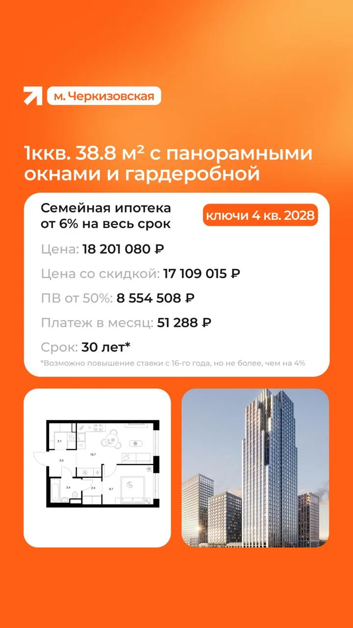 Подборка квартир с выгодой от девелопера ПИК в проекте 2-й Иртышский!