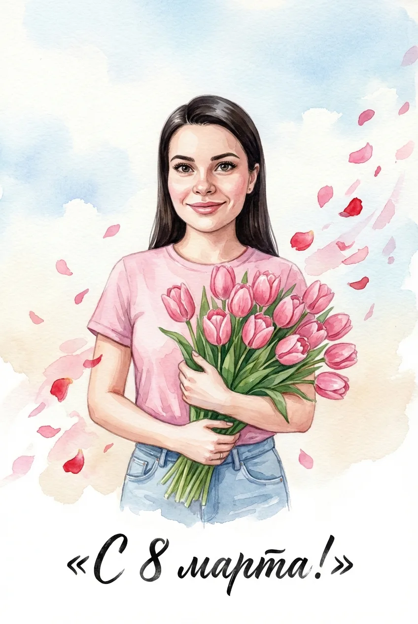 🌷 Хотите подарить на 8 марта не просто цветы, а красивое фото?