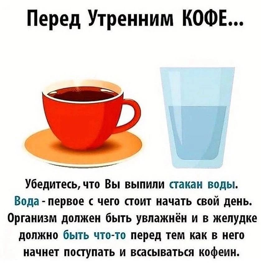 Что нужно сделать перед утренним кофе❓
