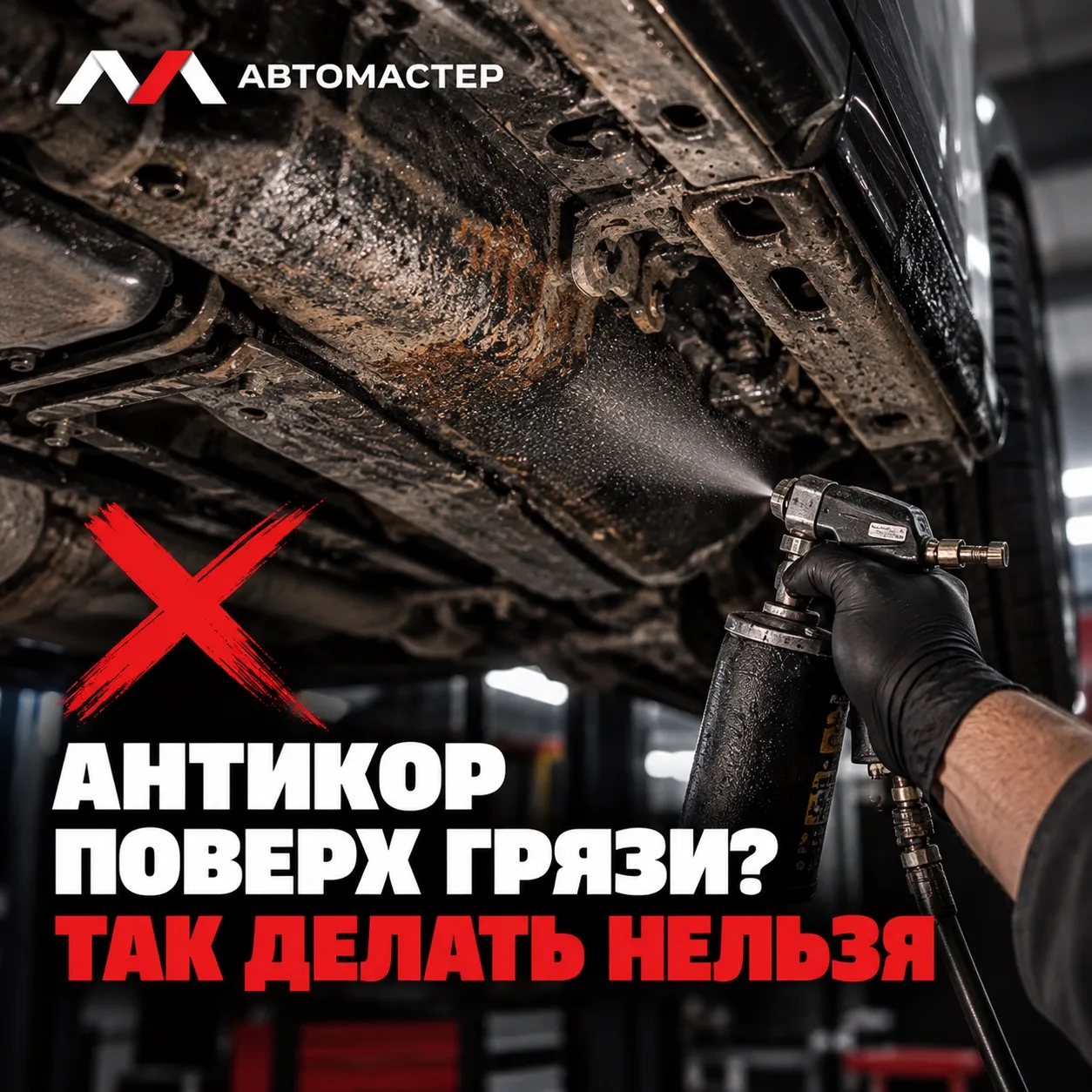 Ошибка: наносить антикор на неподготовленное днище