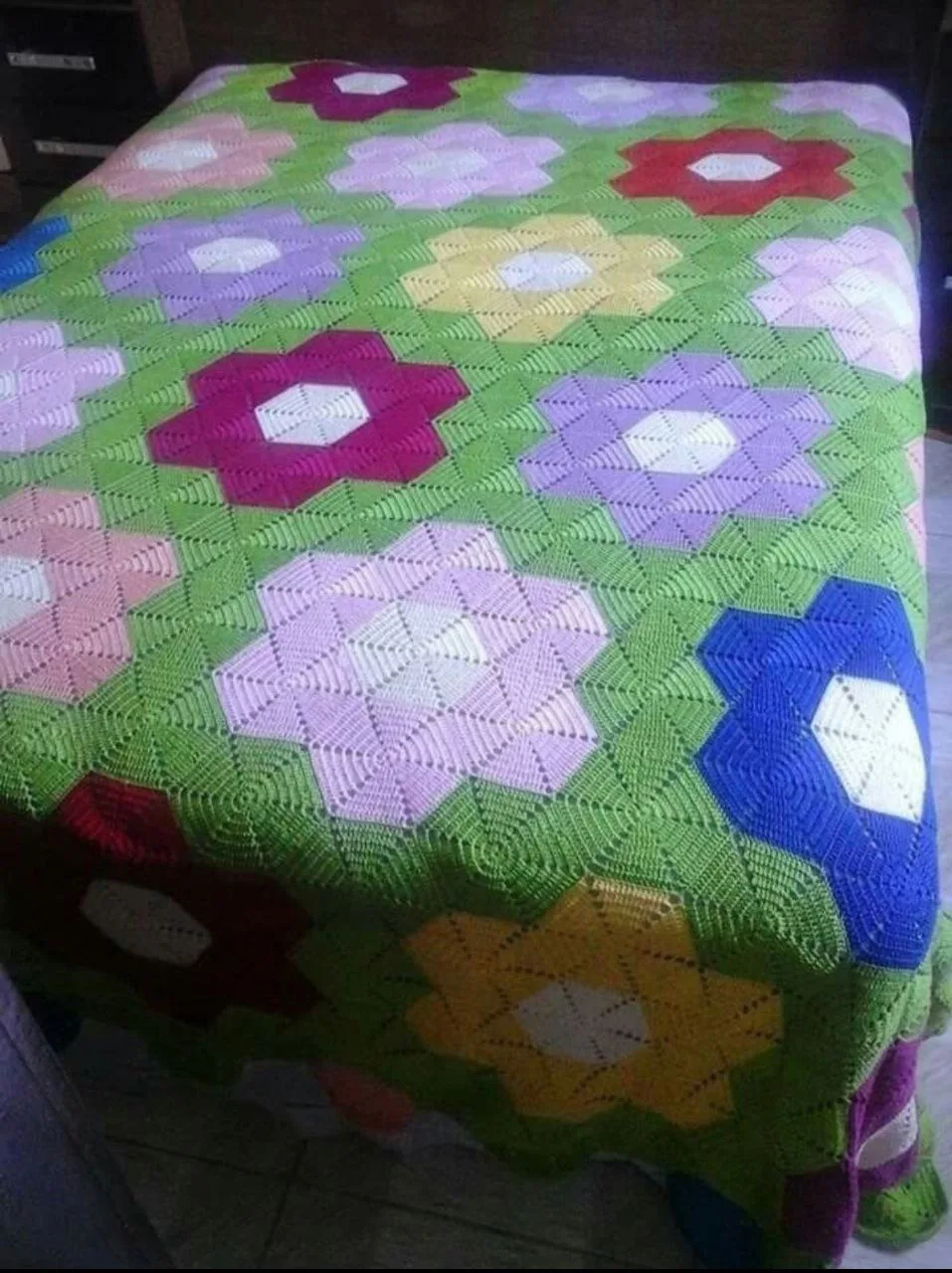 Плед из мотивов крючком 🧶 Схема 🧶