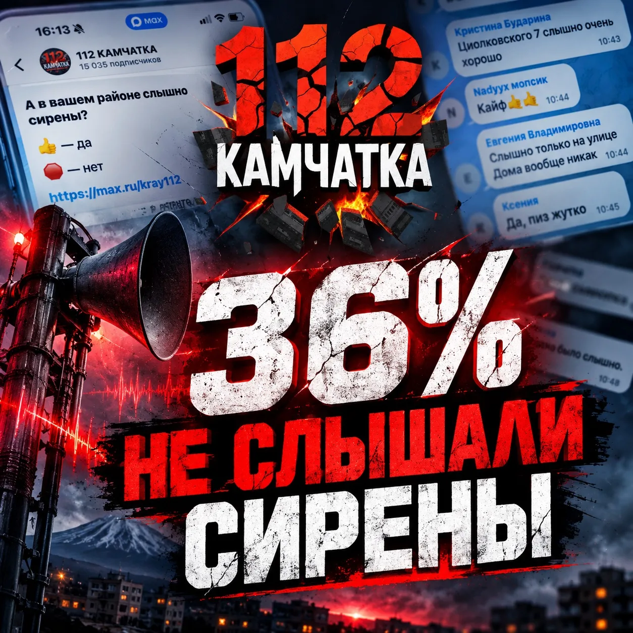 «Хоть в дверь стучите!»: камчатцы рассказали, как прошла проверка сирен