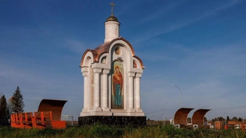 На скоростной трассе, проходящей через Прикамье, появился христианский символ.