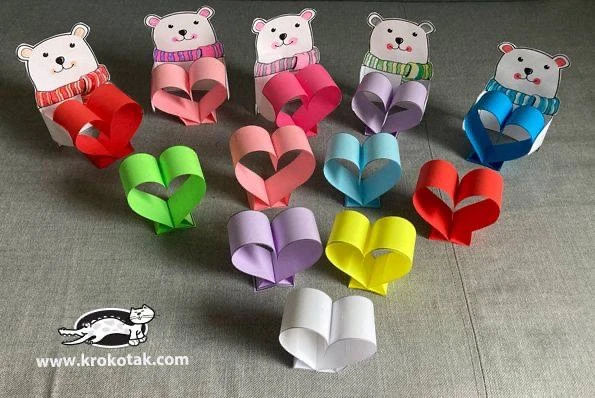 Мишки с сердечками ♥️