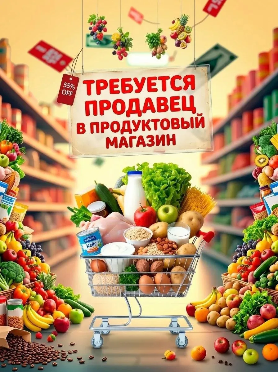 Требуется продавец в продуктовый магазин,район центр города ,по вопросам +7 (959) 108-9...