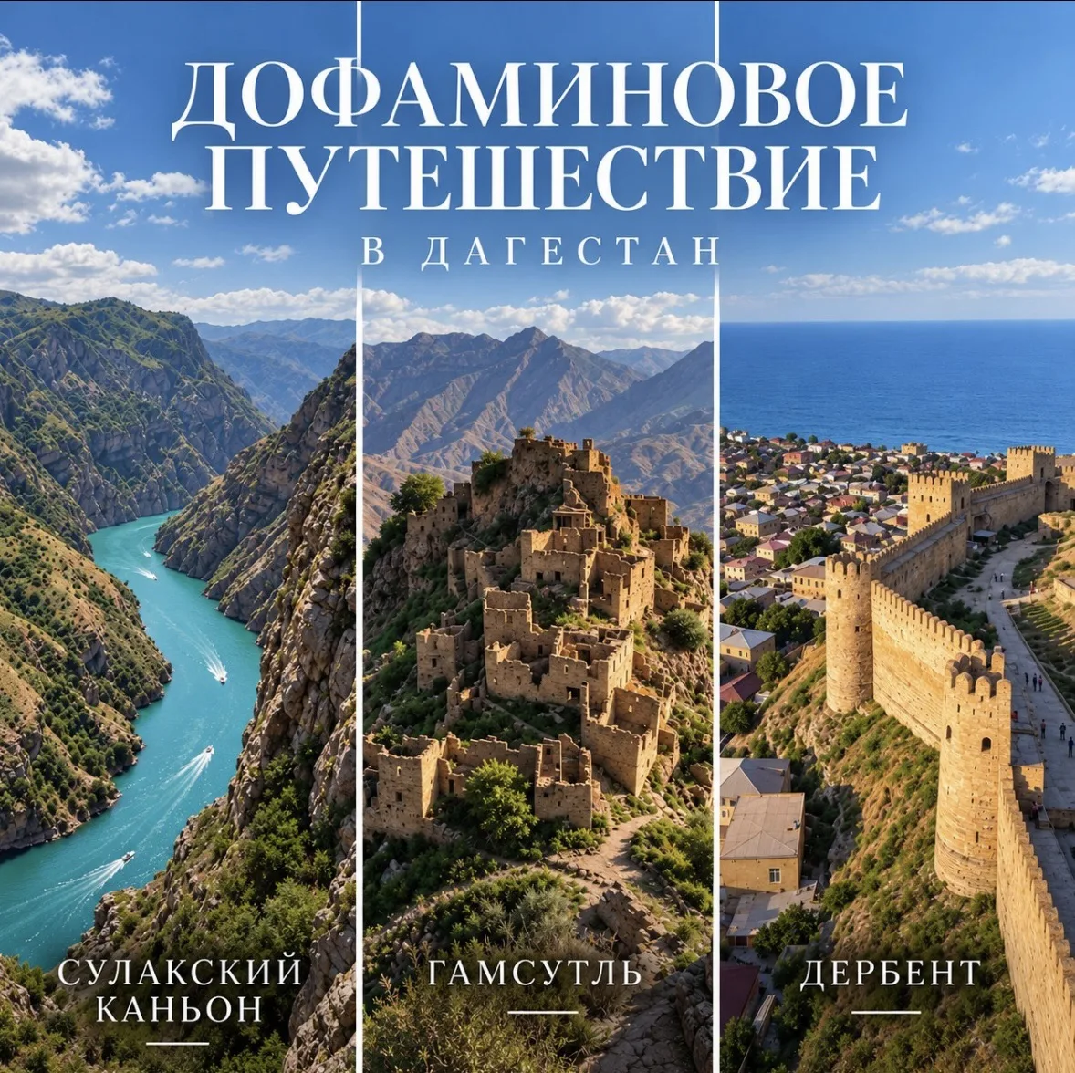 🍂 Дофаминовое путешествие в Дагестан: 3 идеальных формата на эту осень ✨