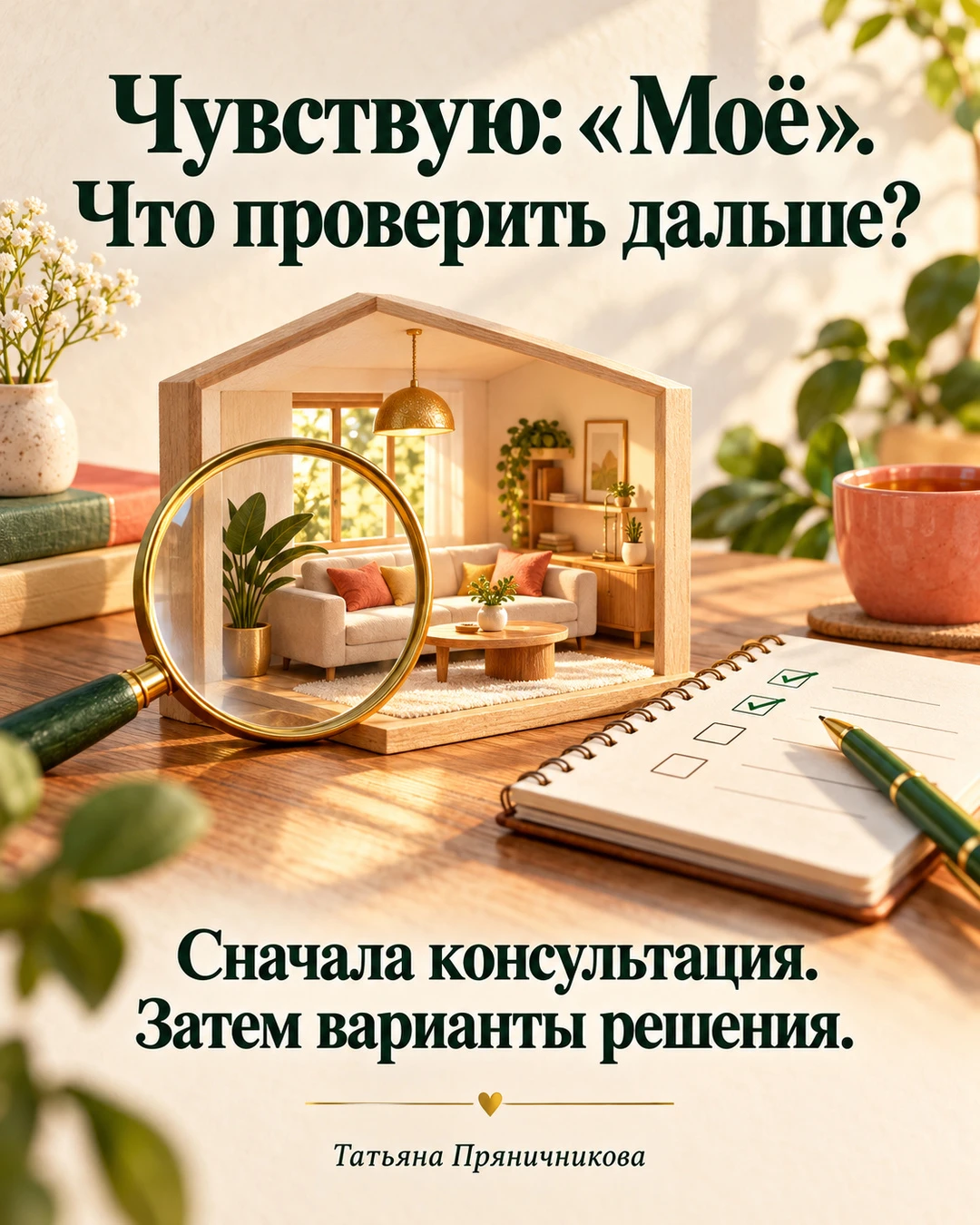 Иногда смотришь на объект и чувствуешь: «Моё». Свет, фактура дерева, уют — всё совпало....