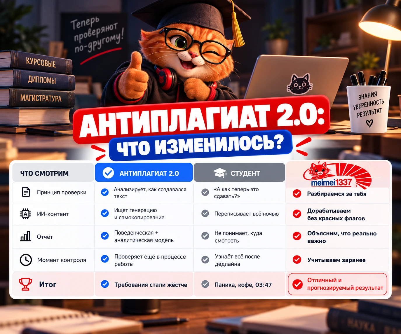🤖 Антиплагиат 2.0 — теперь одного процента оригинальности может быть мало
