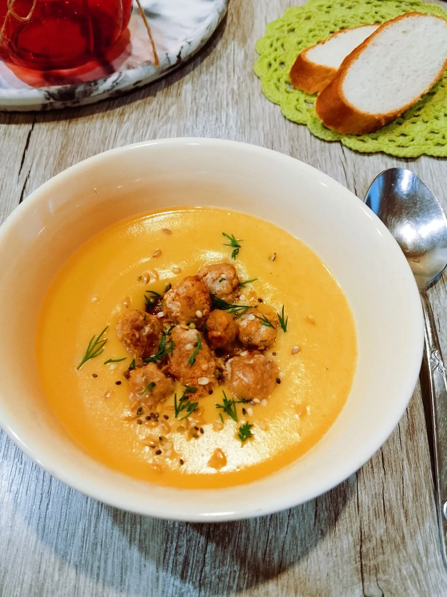 Сырный супчик с мини фрикадельками 🍲