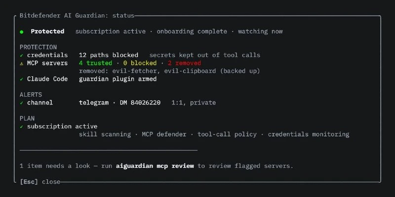 Bitdefender внезапно выпустила свой бесплатный антивирус для ИИ-агентов 💪