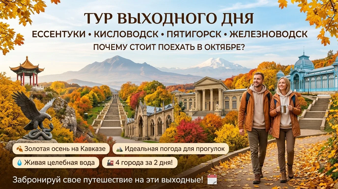 Золотая осень на Кавказских Минеральных Водах — это абсолютная магия! 🍂✨
