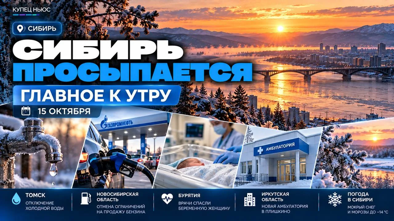 🌅 СИБИРЬ • 15 ОКТЯБРЯ • ГЛАВНОЕ К УТРУ ‼️