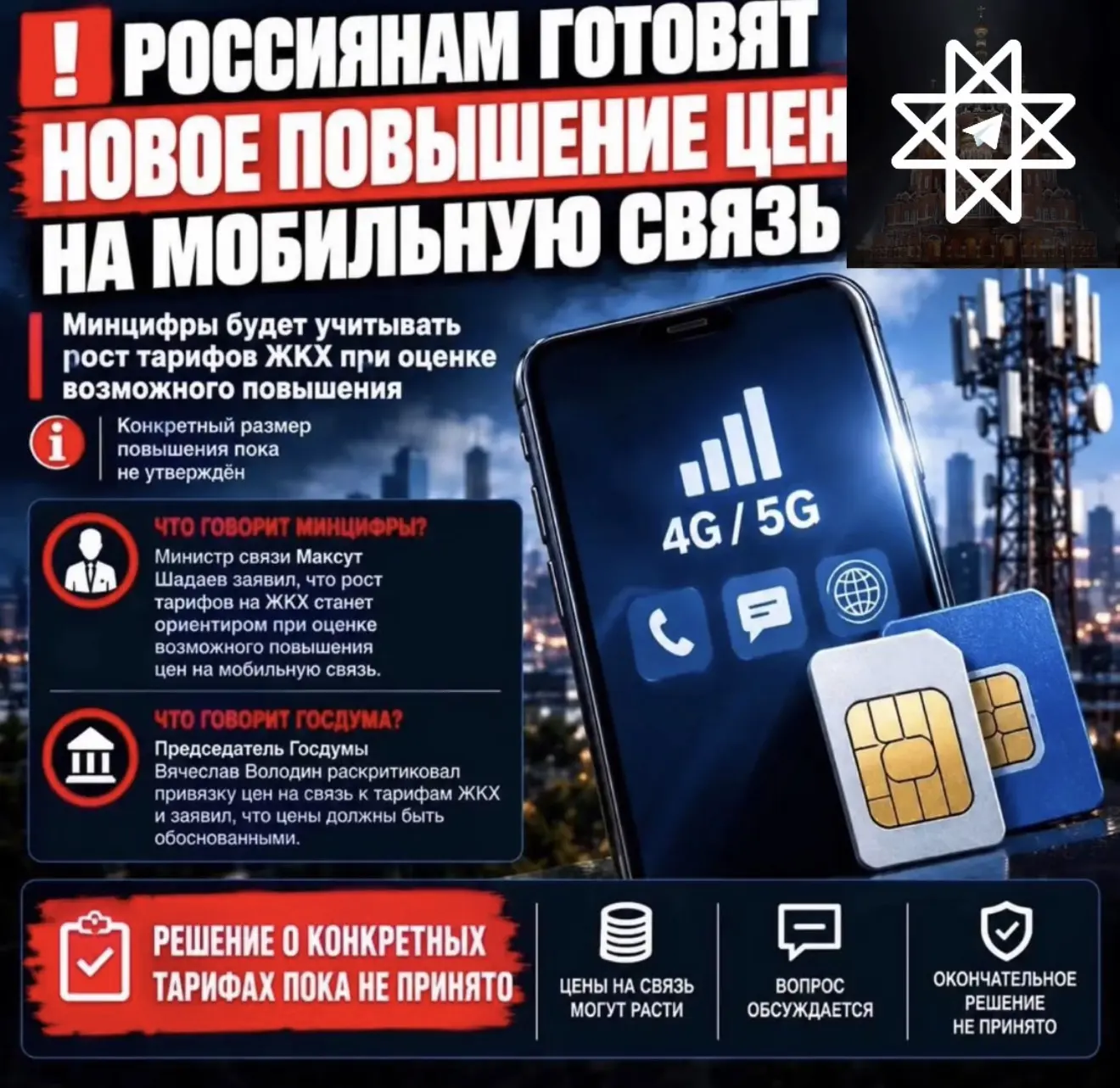 📈В России резко подорожает мобильная связь вслед за коммуналкой