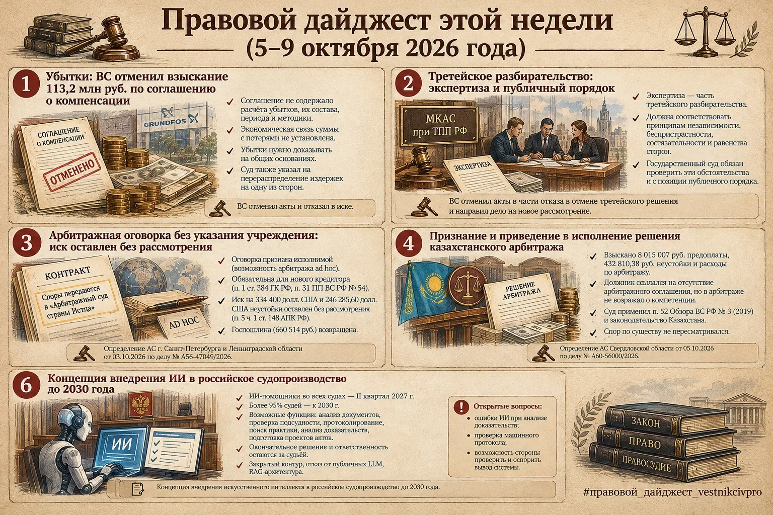 Правовой дайджест этой недели (5-9 октября 2026 года)