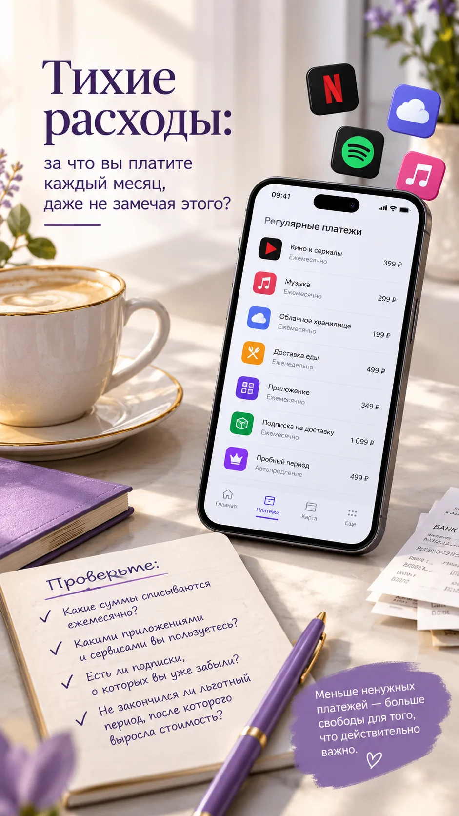 Тихие расходы: за что вы платите каждый месяц, даже не замечая этого?
