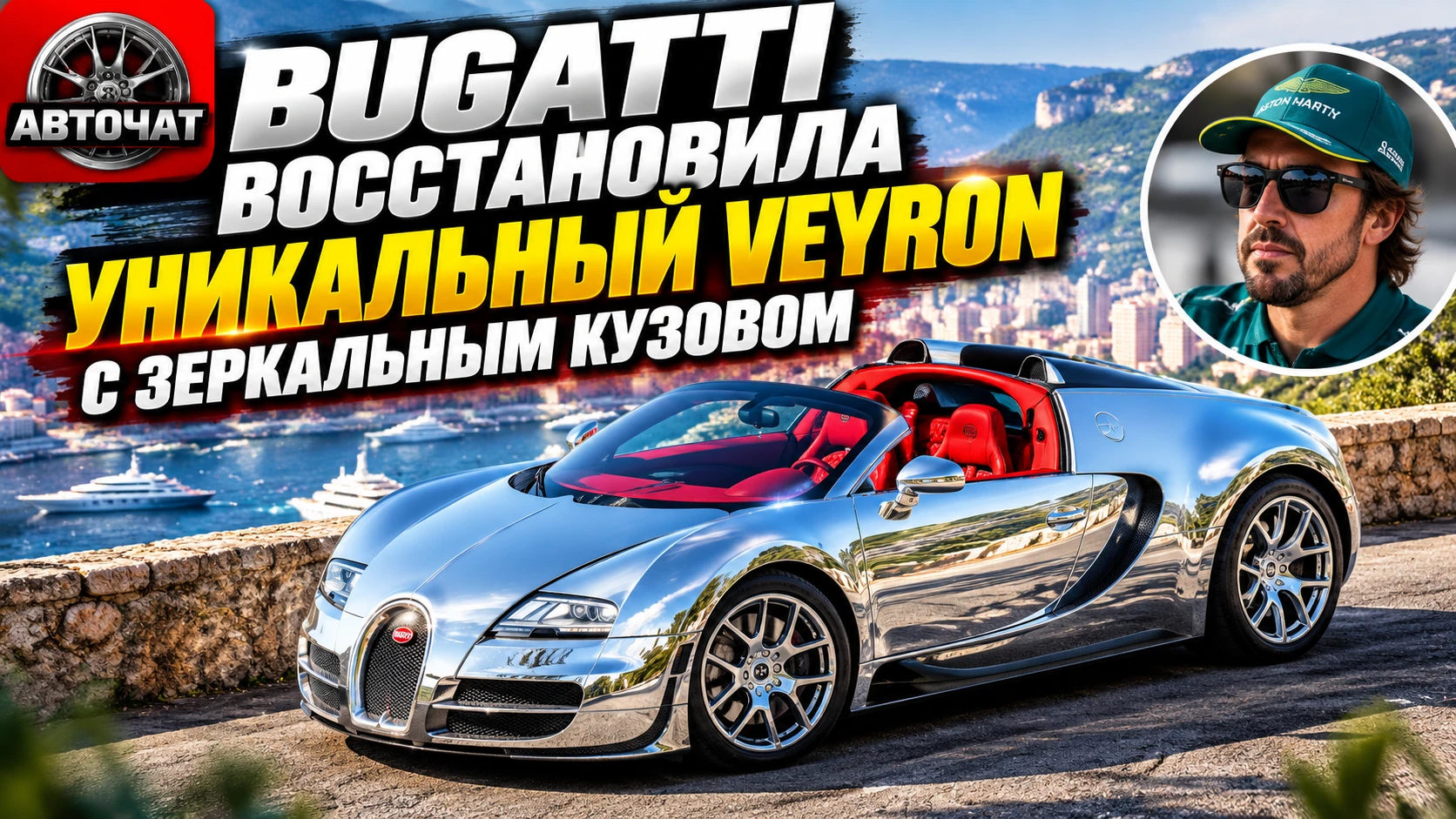 Bugatti восстановила уникальный Veyron с зеркальным кузовом