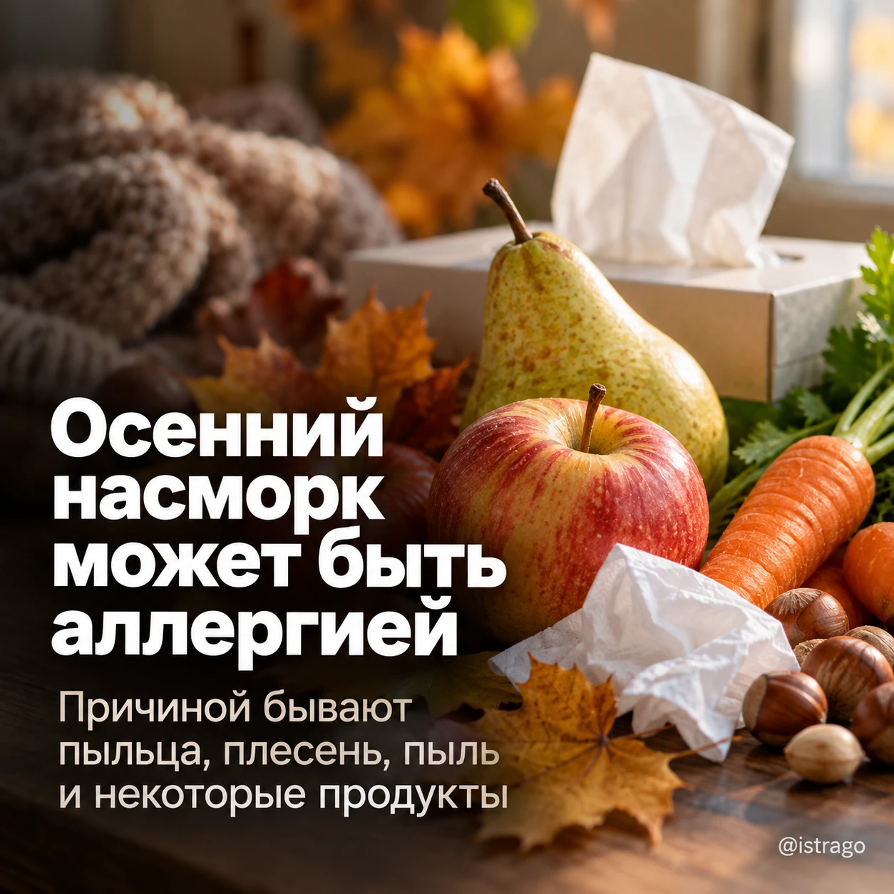 🤧 Осенний насморк может оказаться аллергией, а не простудой