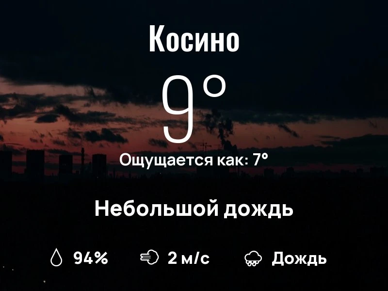 Что с погодой в Косино?