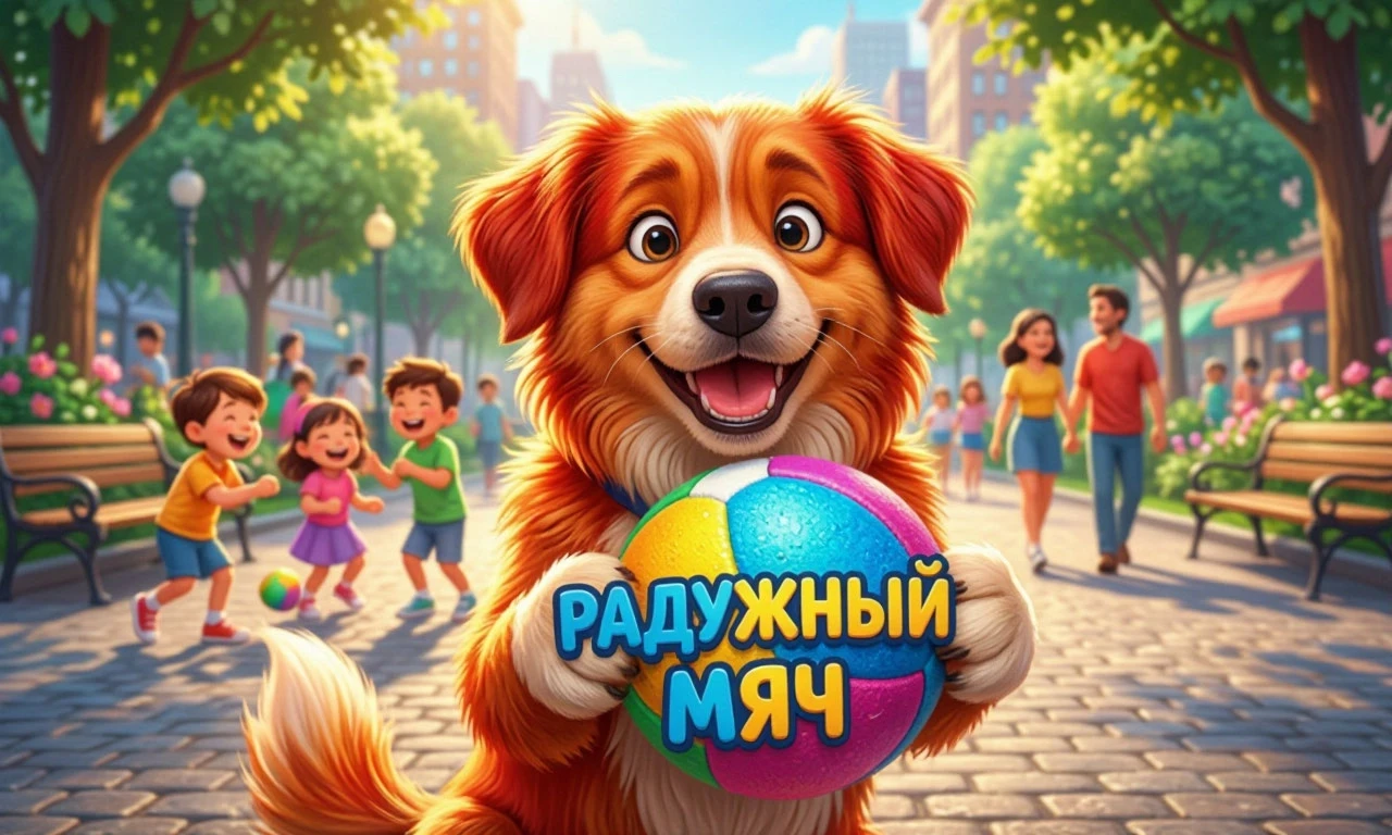 Радужный мяч и большая рыжая собака: сказка для детей 4–5 лет