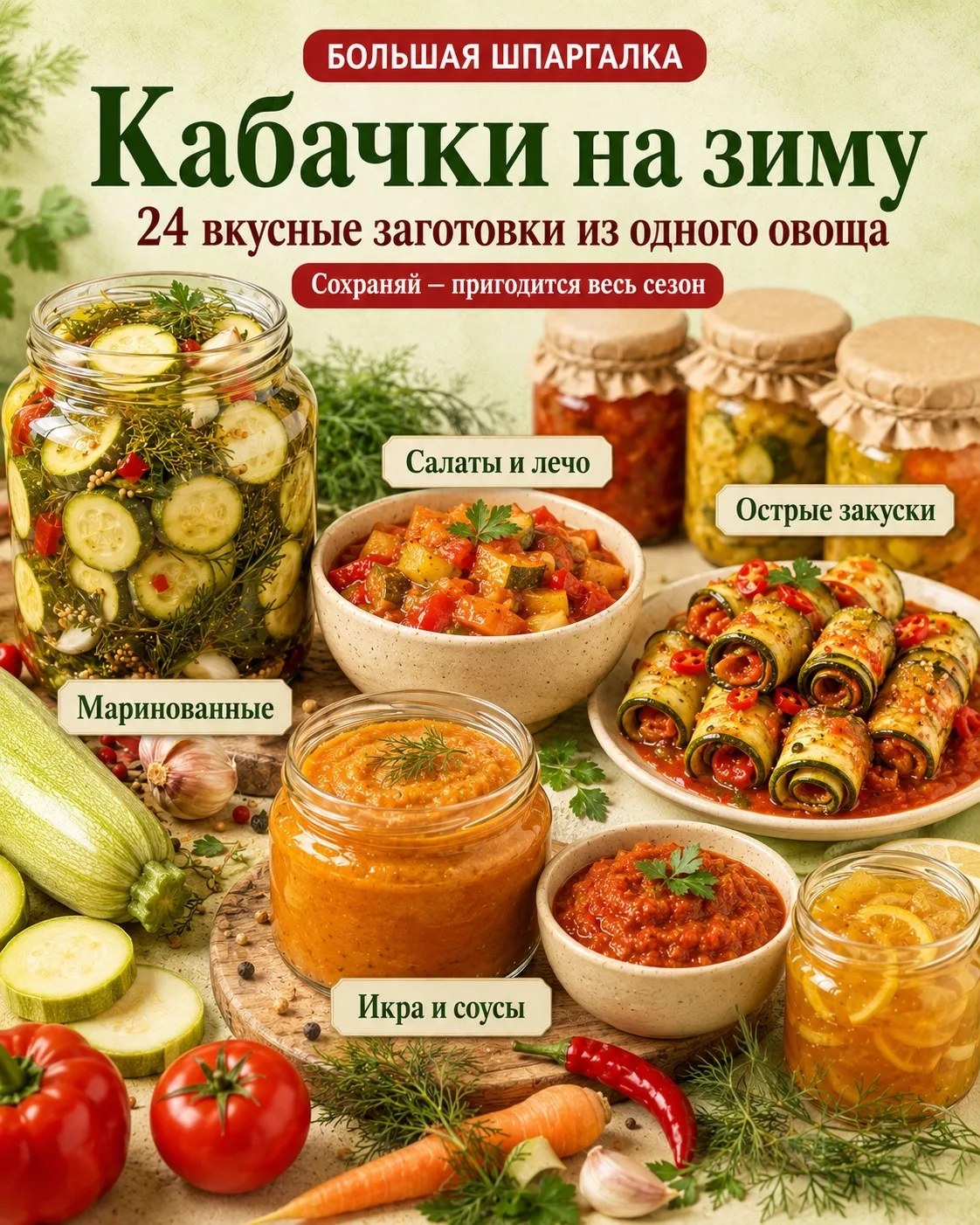 Кабачки на зиму