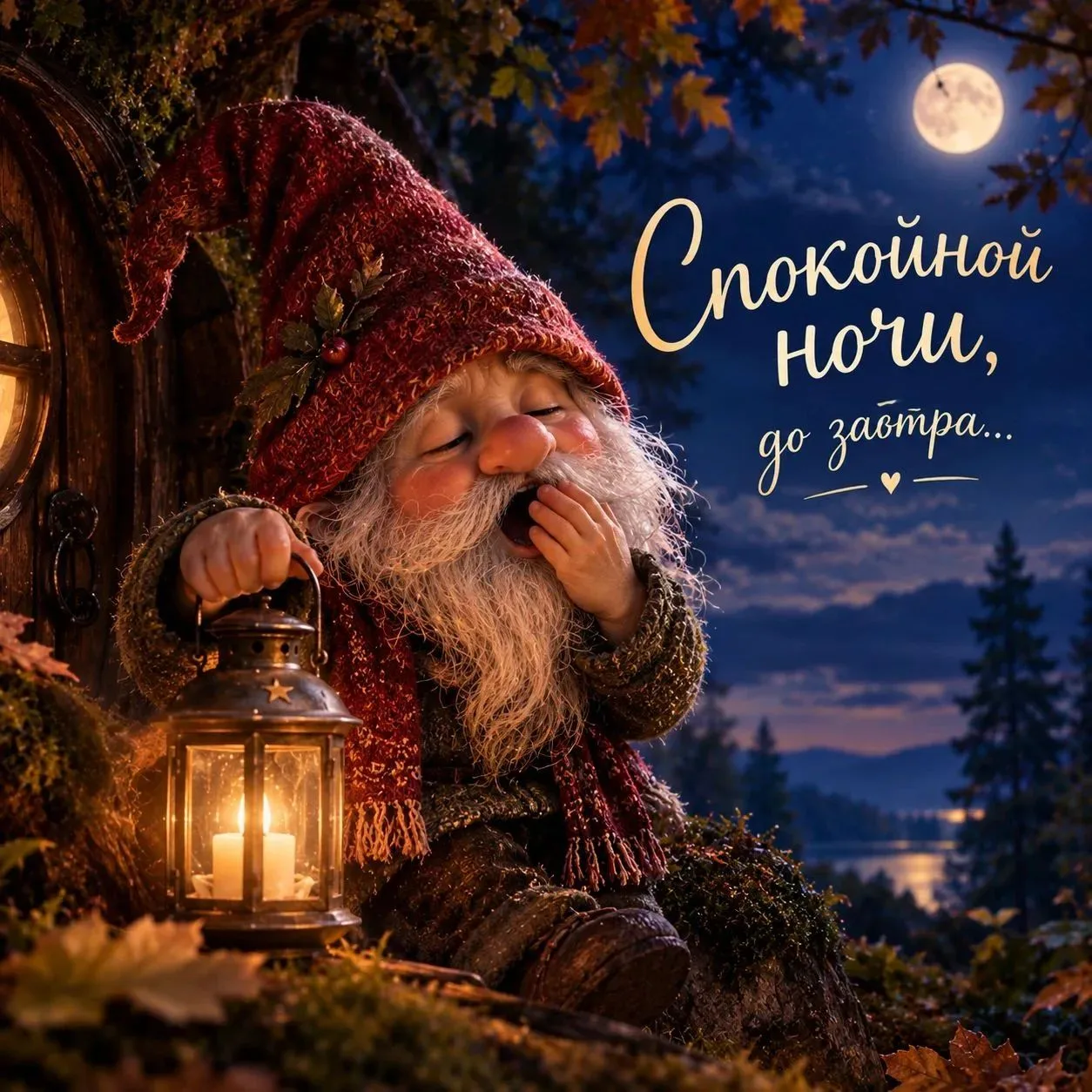 Пусть ночь укроет тишиной и подарит самые нежные сны❤️