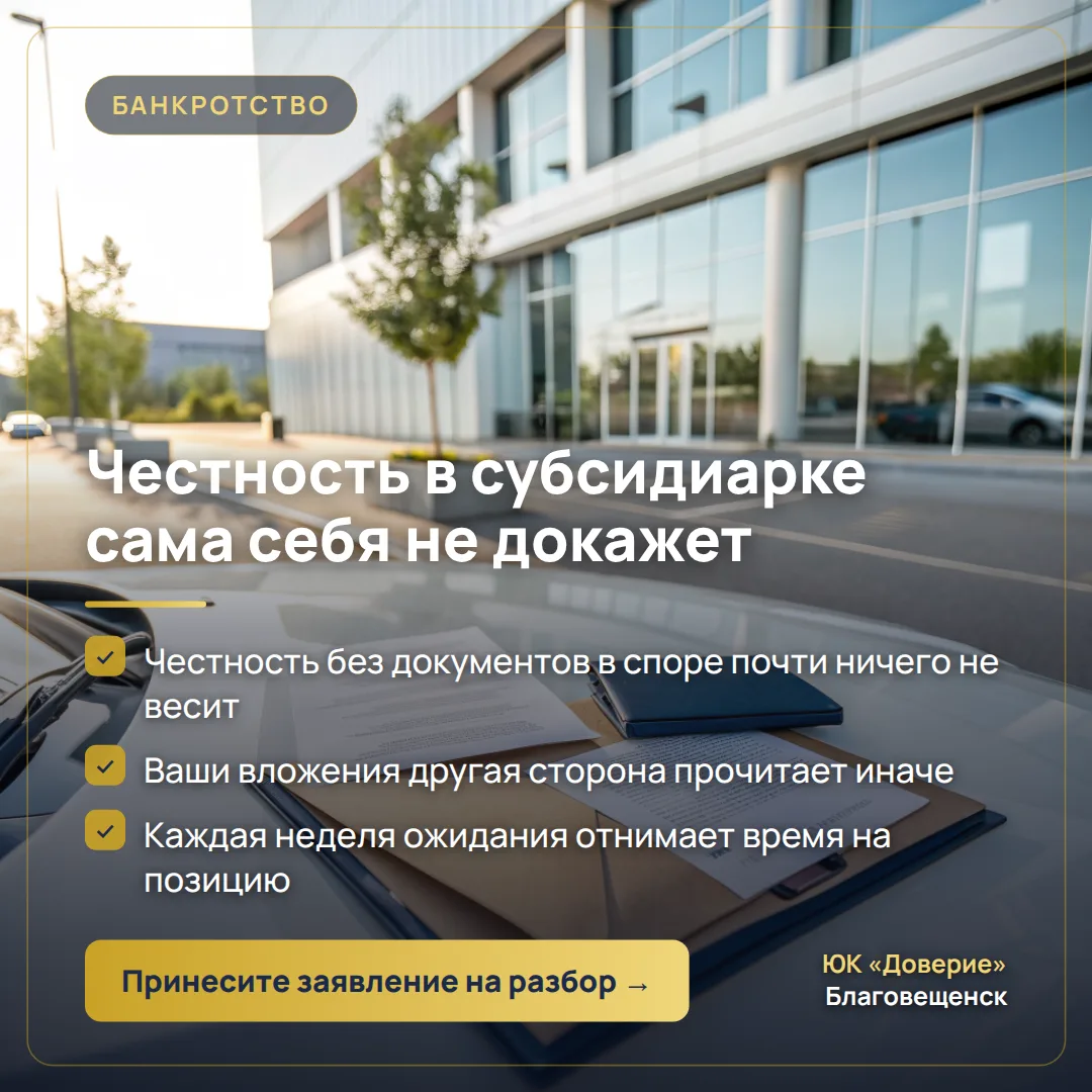 ⚖️ Честность в субсидиарке сама себя не докажет