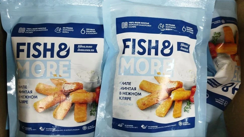 Палочки из филе минтая в кляре,прям очень вкусные и удобно, 390 руб пачка