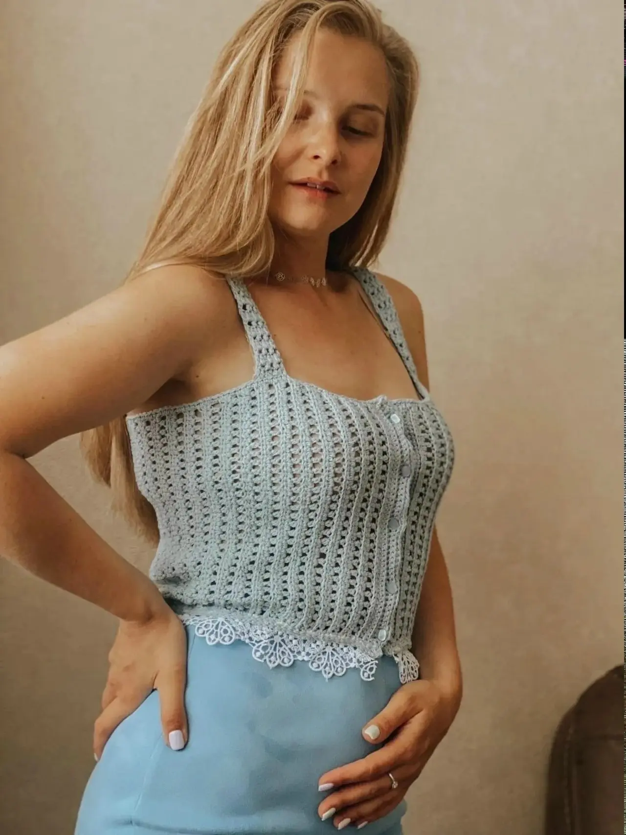 Топ крючком.