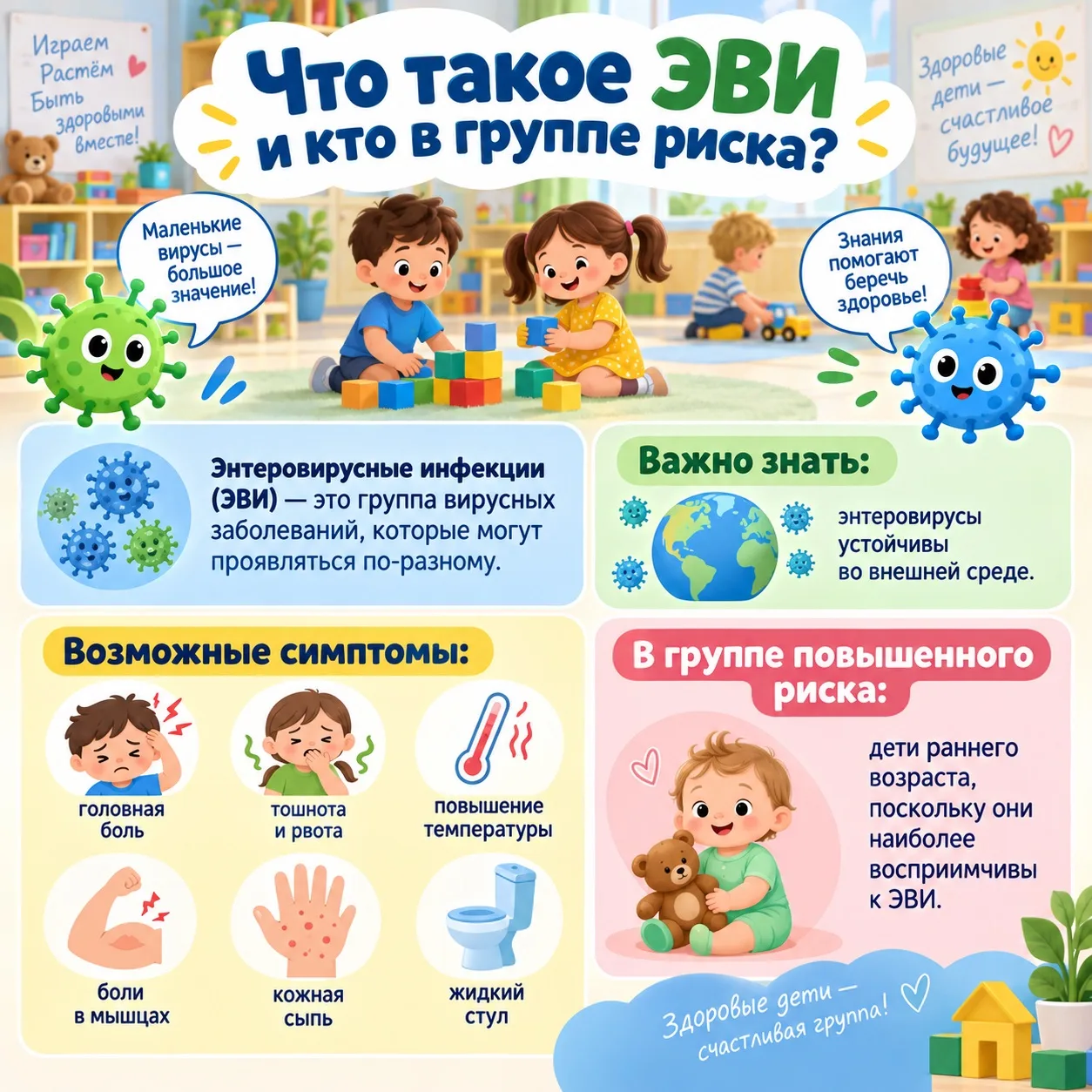 🦠 🦠🦠Профилактика энтеровирусной инфекции: что важно знать родителям