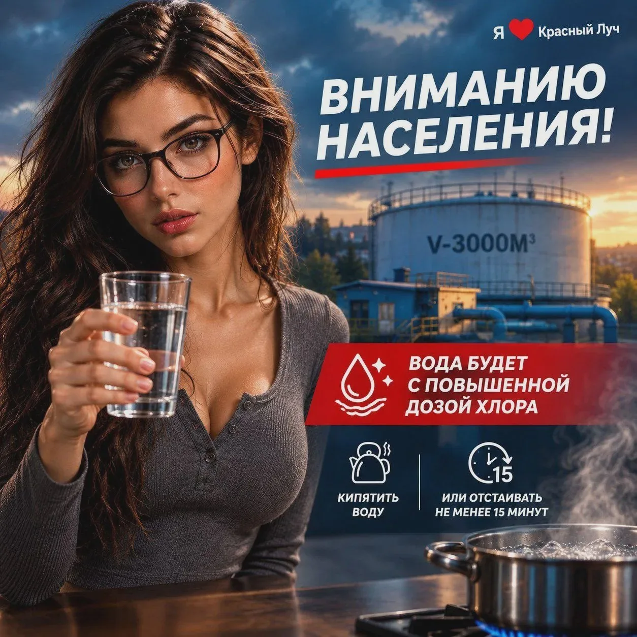 В Красном Луче увеличат дозу хлора