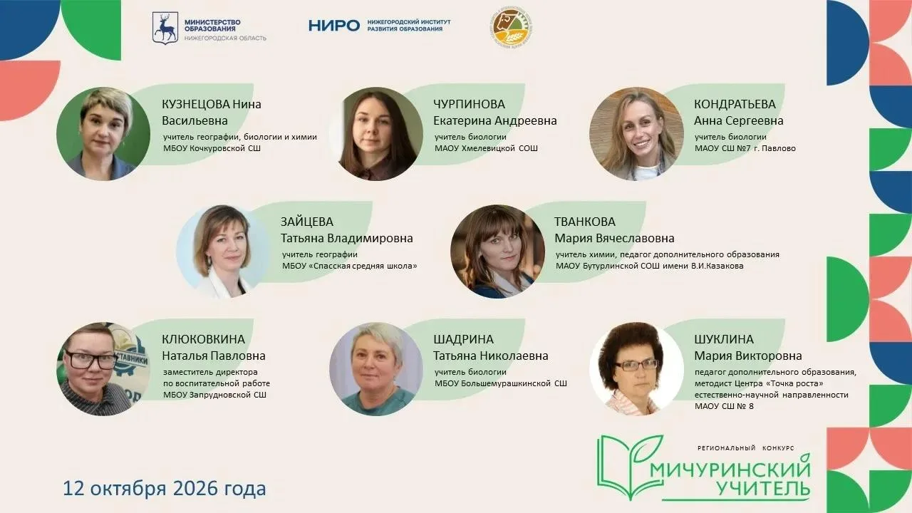 12 октября 2026 года  состоится финал регионального конкурса «Мичуринский учитель–2026»...