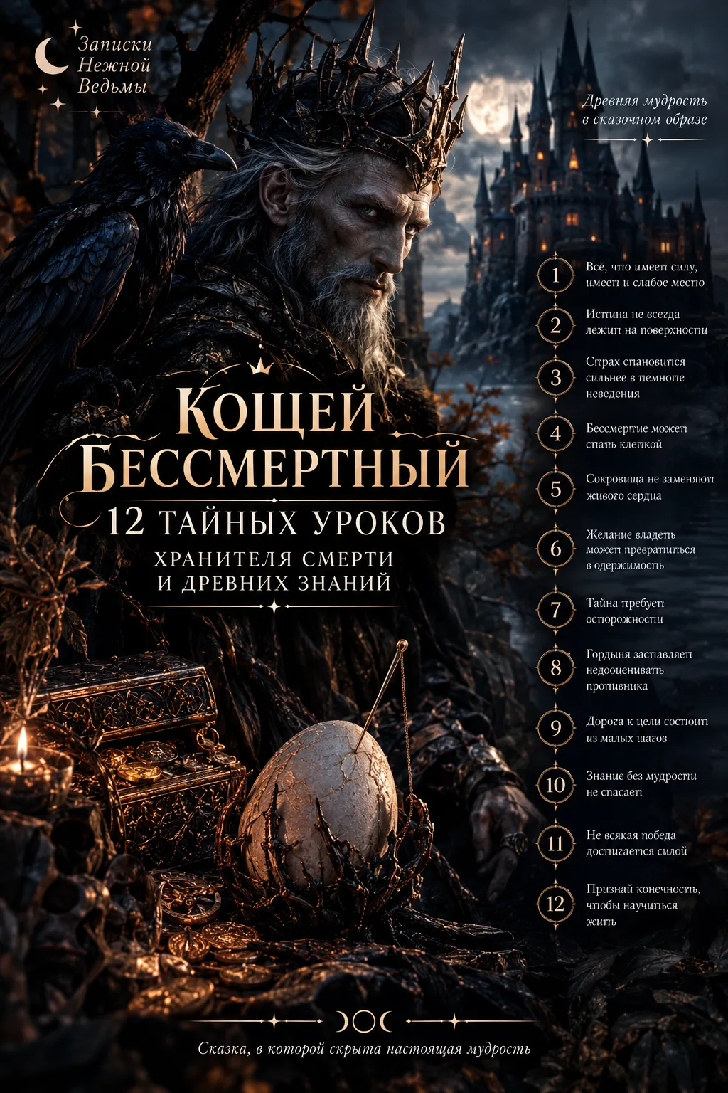 🖤 КОЩЕЙ БЕССМЕРТНЫЙ: 12 ТАЙНЫХ УРОКОВ ХРАНИТЕЛЯ СМЕРТИ И ДРЕВНИХ ЗНАНИЙ