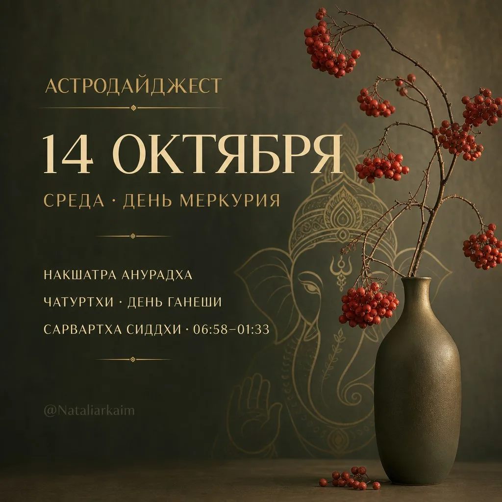 АСТРОДАЙДЖЕСТ 14 ОКТЯБРЯ, СРЕДА · ДЕНЬ МЕРКУРИЯ 🪶