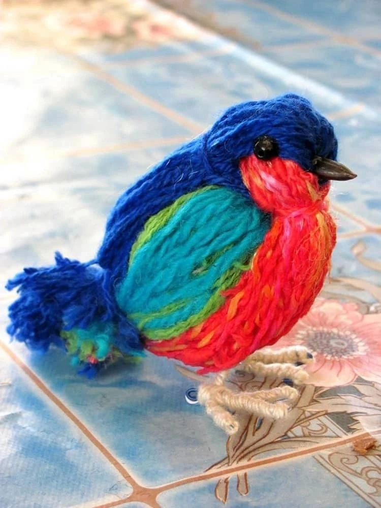 Птички из пряжи и ниток 🐦 🧶
