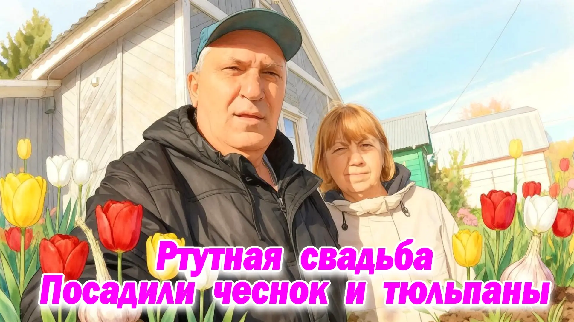 Новое наше большое видео называется Ртутная свадьба. Посадили чеснок и тюльпаны