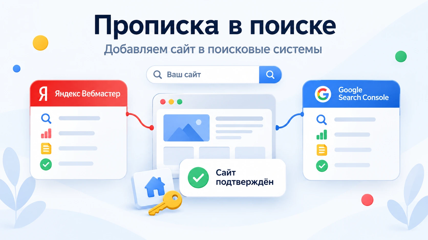 Прописка в поиске: как правильно добавить сайт в Яндекс Вебмастер и Google Search Console