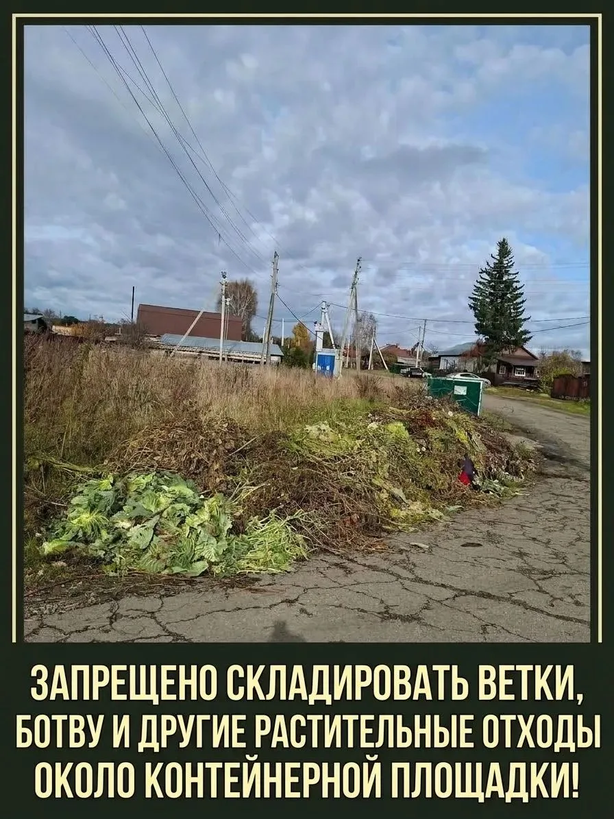‼️Уважаемые жители Зоркальцевского сельского поселения напоминаем: запрещено складирова...