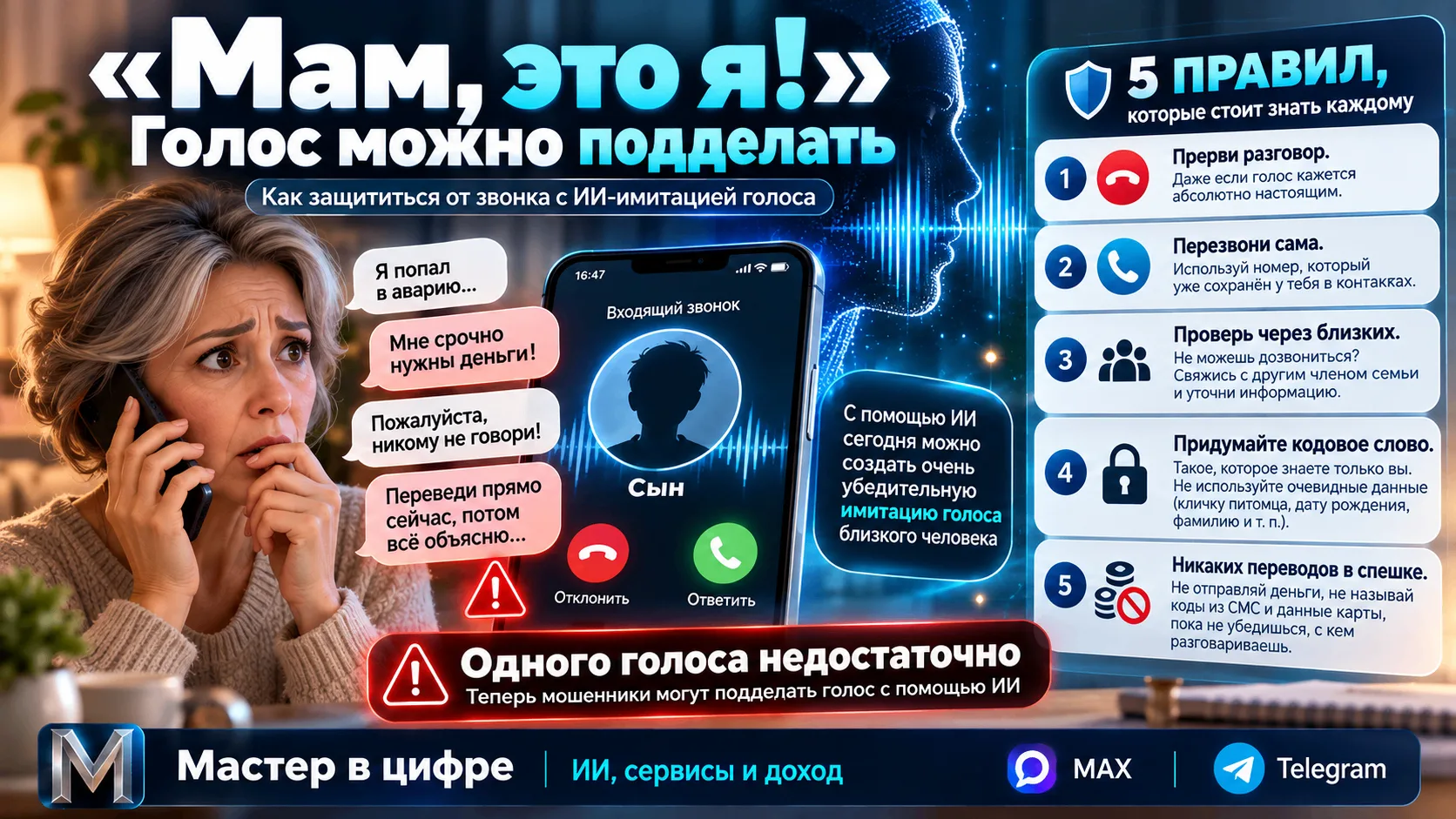 📞 «Мам, это я! Мне срочно нужна помощь…»