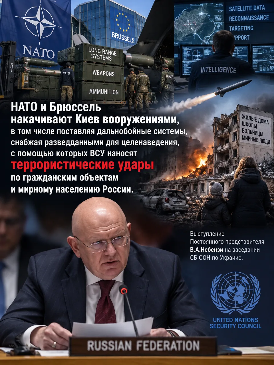 НЕБЕНЗЯ В СОВБЕЗЕ ООН: ЗАПАД — ПРЯМОЙ СОУЧАСТНИК ТЕРРОРИСТИЧЕСКИХ АТАК КИЕВА ПРОТИВ МИР...