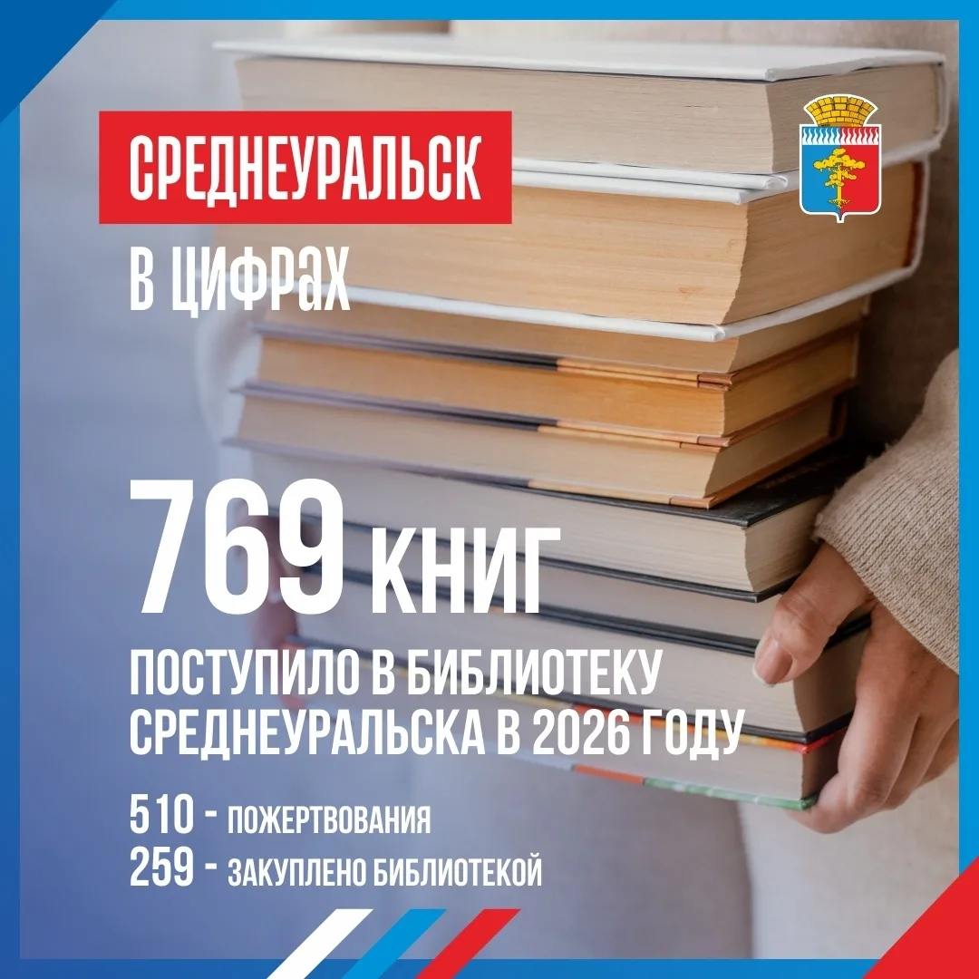 📚 С начала 2026 года фонд библиотеки Среднеуральска пополнился новыми книгами. Часть и...