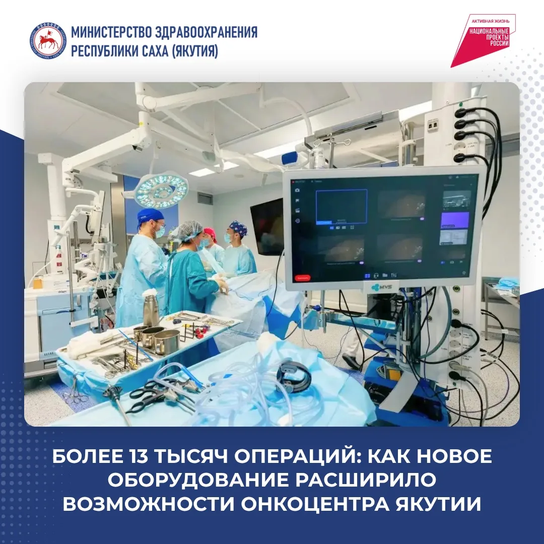 Более 13 тысяч операций: как новое оборудование расширило возможности Онкоцентра Якутии