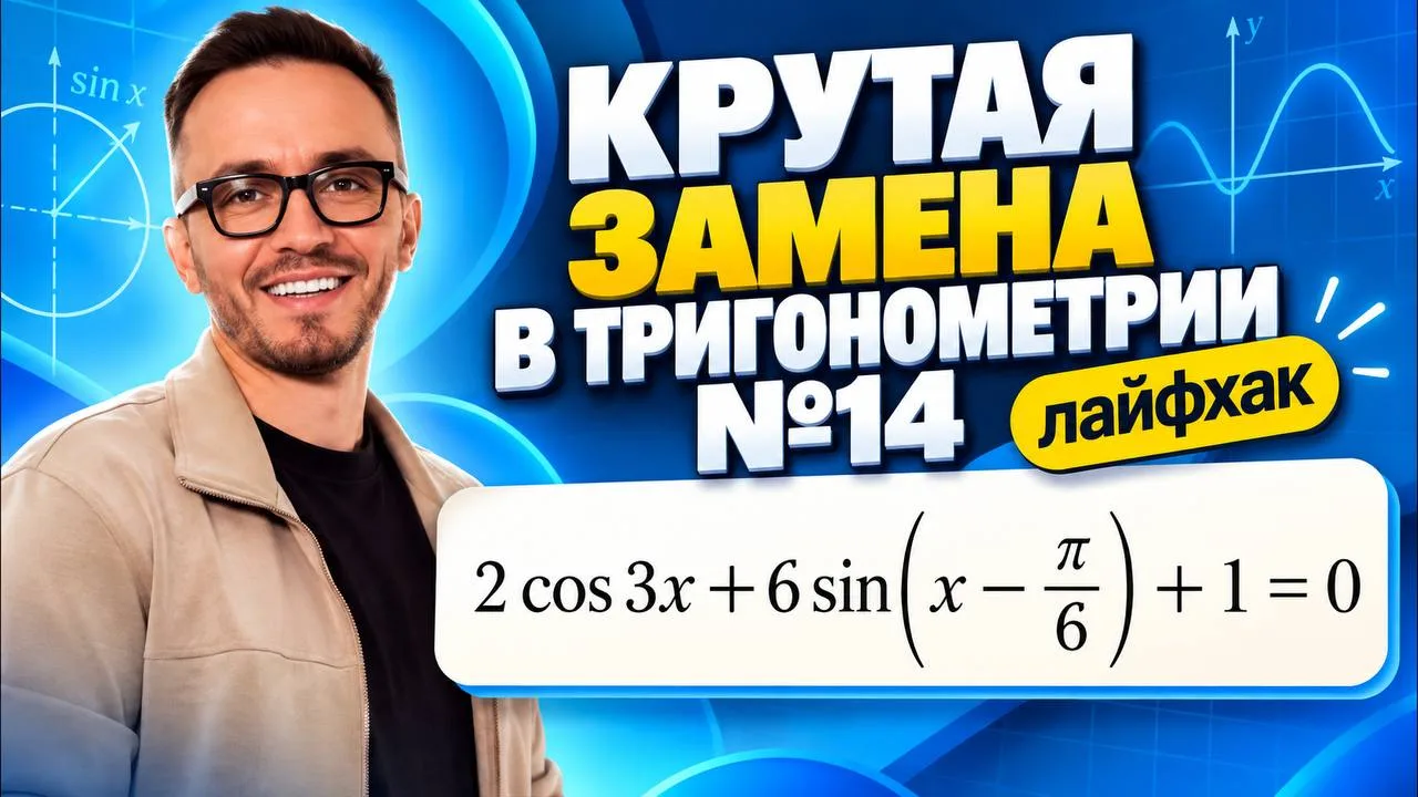 вывод формулы тройного угла + необычная замена в триге. приятного просмотра!