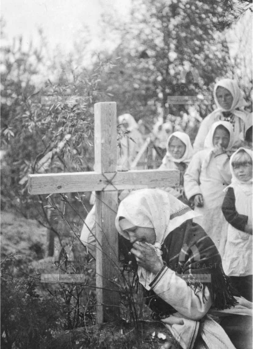 Профессиональная плакальщица. Росийская Империя, Эстония, 1912г.