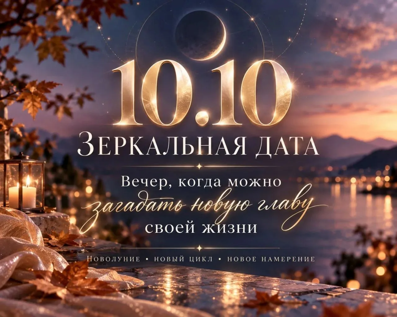 🌙10.10 — ВЕЧЕР, КОГДА МОЖНО ЗАГАДАТЬ НОВУЮ ГЛАВУ СВОЕЙ ЖИЗНИ.